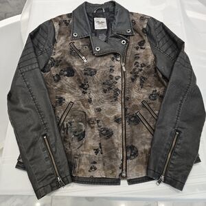 Harley-Davidson Black and Brown Skull Bomber Jacket